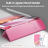FINTIE Glitter Case for iPad 9th / 8th / 7th Generation (2021/2020 / 2019) 10.2 Inch - [Built-in Pencil Holder] Sparkly Shockproof Cover with Shiny Clear Back Shell, Auto Wake/Sleep, Pink - Image 6