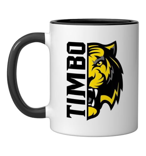 Timbo Tigers Ceramic Mug, Black/White, 11oz