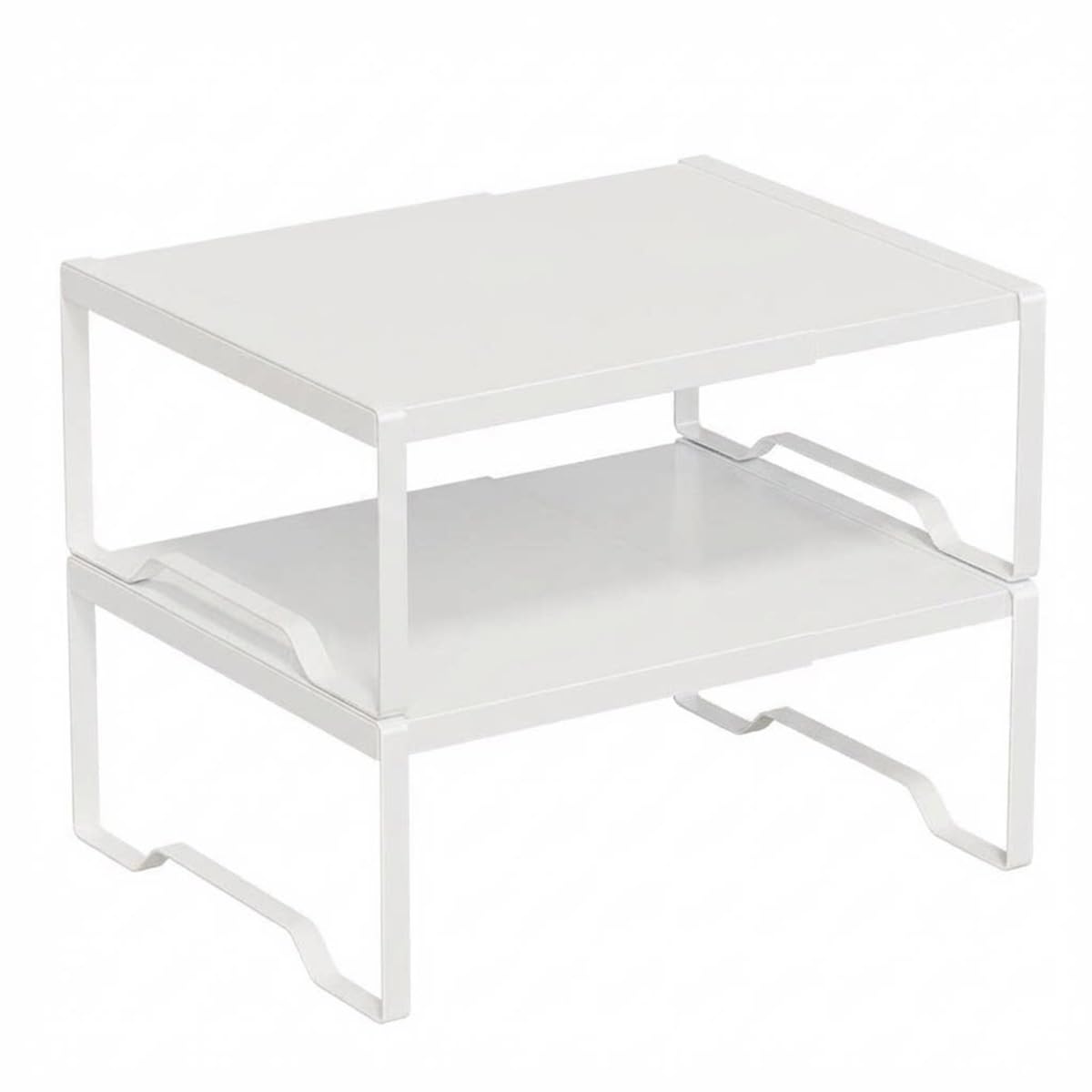 Verstellbares, stapelbares, erweiterbares Metallregal für Kleiderschränke und Schränke, 2 Stück (L x B x H) 38–62 x 35 x 22 cm – ideal für Gefrierschrank- und Schrankaufbewahrungslösungen