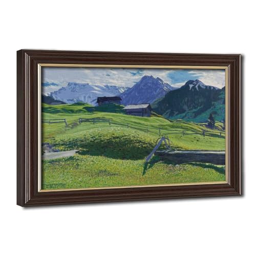 Poster Alpes suisses d'automne par Waldemar Fink | Impression sur toile avec cadre 20x30 cm