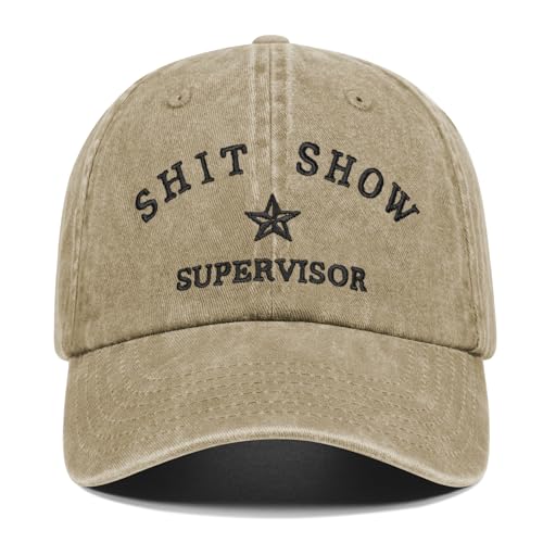 Funny Hats Shit Show Supervisor Hat for Men Women,White Elephant Gifts for Coworkers Friends