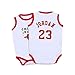 AXTMR Pijamas sin Mangas para bebés, adecuados para Camisetas de Baloncesto para bebés recién Nacidos de 3 a 15 Meses, 11 Estilos,Jordan-WHIITE,66CM