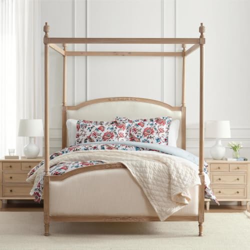 Image of Martha Stewart - Reversible Twin Cotton Percale Comforter Set with Sham | 100% Cotton Percale, Polyester Fill, Includes 1 Sham, Reversible Design, Machine Washable