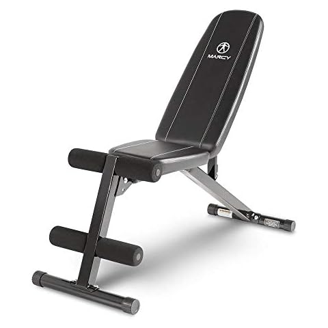 Marcy Multi-Position Workout Utility Bench for Home Gym Weightlifting and Strength Training SB-10115, Black Cover