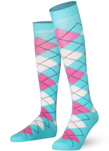 Image of Mysocks Unisex Knee High Long Socks Argyle