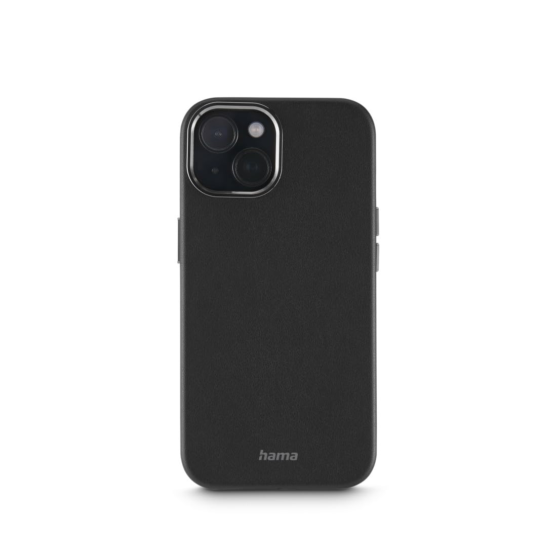 Hama Case for iPhone 15 Pro (Faux Leather, Metal, Mobile Phone Case, Elegant Protective Back Cover, Extra Protection for Camera and Display, Wireless Charging Compatible, Soft, Recycled, Mobile Phone