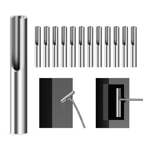 Image of 12 Pack 1 /8 inch Invisible Cable Railing Kit Terminal Toggle Anchor Angle, T316 Stainless Steel Adjustable Cable Railing Hardware Invisible Tensioner for Metal Railing Corner Post and Wall Post