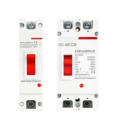 Disjoncteur CC 1P 2P MCCB 100A pour sécuriser le réseau électrique abri autonome