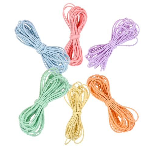 iplusmile Hilo Elástico para Pulseras y Abalorios, 6 Unidades de Cuerda Colorida, Resistente y Multiuso, Adecuado para Joyería, Coleteros y Proyectos DIY