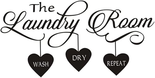 KUYYFDS Calcomanías de pared con citas para lavandería autoadhesivas papel de pared removible calcomanías de pared para decoración de lavandería