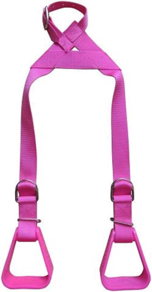 Showman Heavy Duty Pink Adjustable Nylon Little Buddy Helper Kids Stirrups