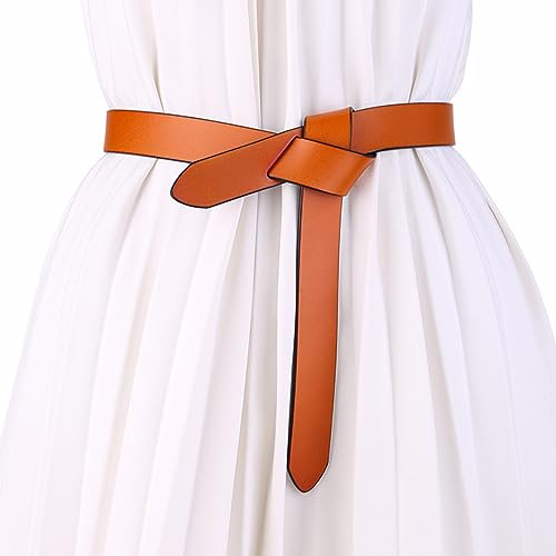 Simple Adult Waist Belt Knotting Design Adult Versatile Waistband PU Waist Belts For Women Teens Belt Replace Parts Thin Belt4