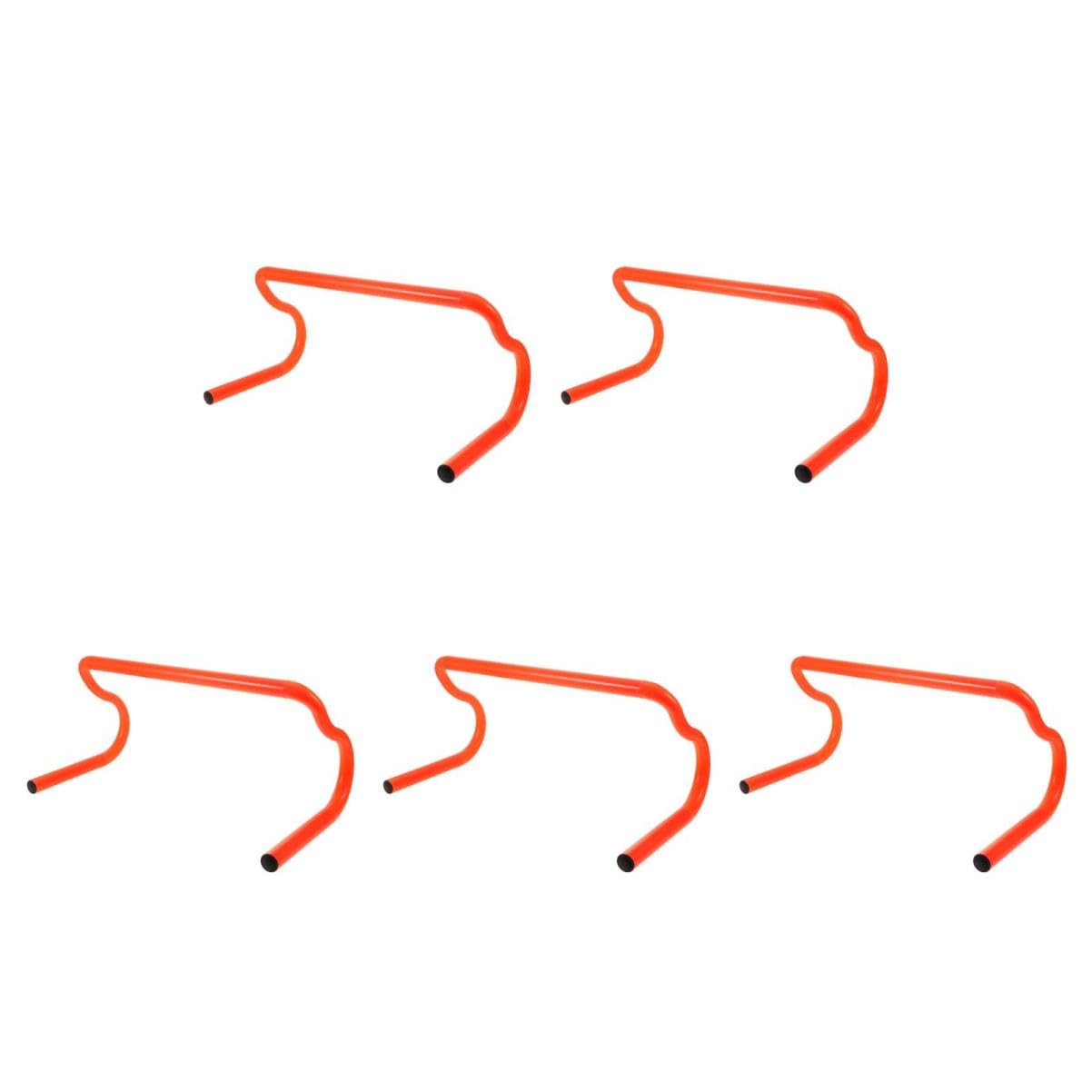 TOYANDONA Hurdles de Entrenamiento de Agilidad Escalera de Entrenamiento Exterior Desmontable y Ligera Naranja para Fútbol y Ejercicios de