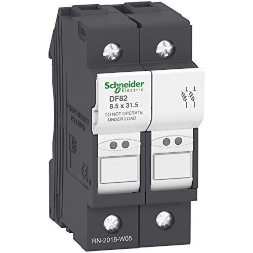 Schneider Electric DF82 Tesys portafusible bipolar de 25A y fusible de 8,5 x 31,5 mm