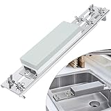 Sharpening Stone Holder, CWOVRS Sink Bridge Stainless Steel Whetstone Holder for 12.5"-16.5" Sink, A
