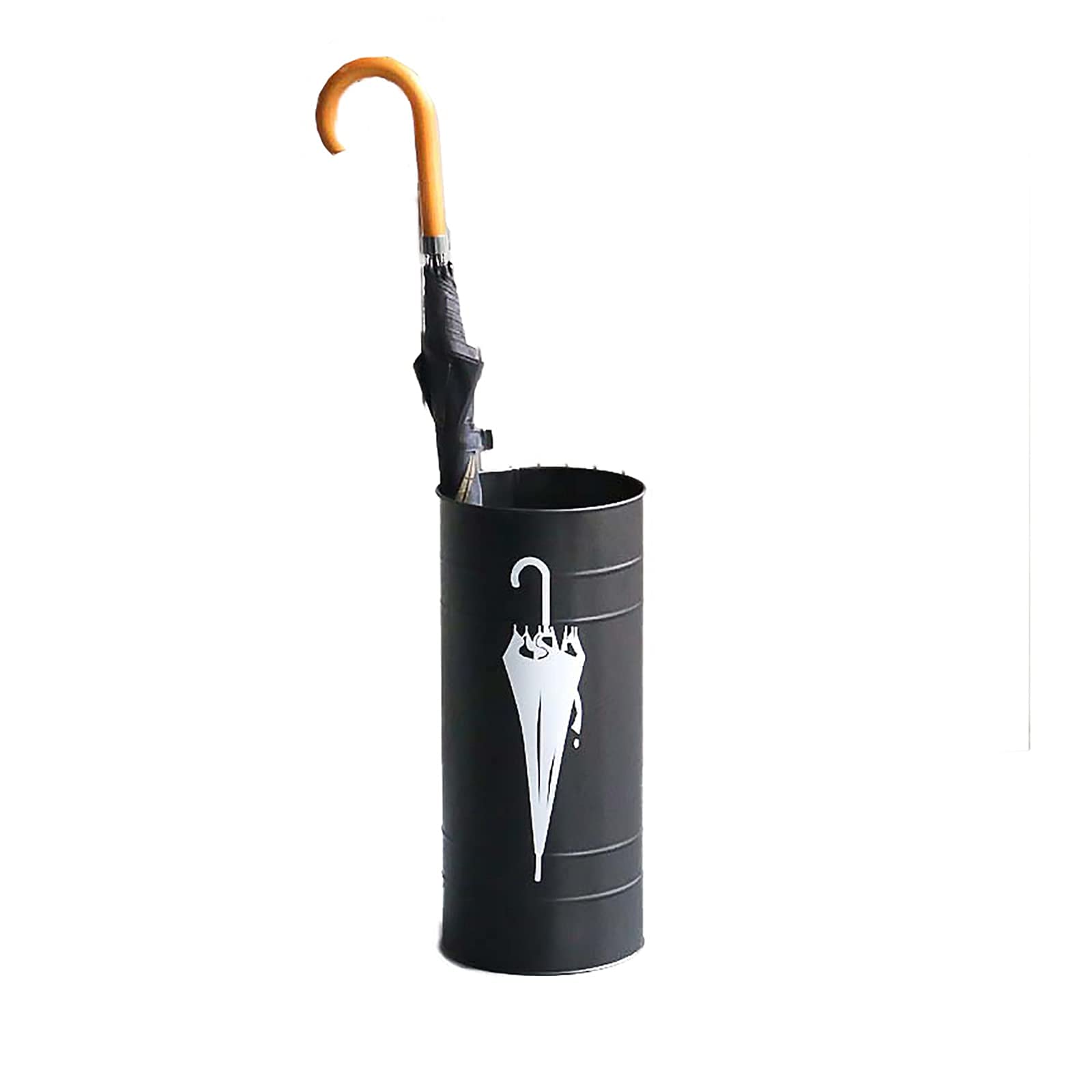 Porte-parapluie rond en métal de taille haute pour entrée