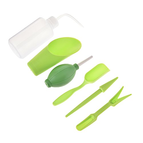 Sundlight Plants Tools, 6PCS Mini Garden Tools Set Succulent Gardening Planting Plastic Transplanting Tools Kits for Outdoor Indoor Garden Plant Care