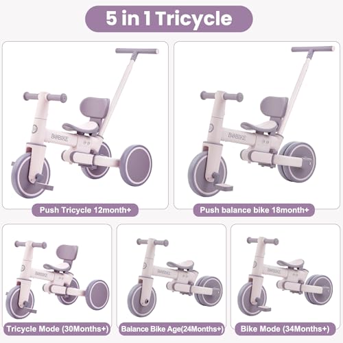 image for Bobike 5-in-1 Tricycle for Toddlers 18 Months to 5 Years Old, Toddler 