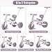Bobike 5-in-1 Tricycle for Toddlers 18 Months to 5 Years Old, Toddler Bike, Kids Tricycle with Push Handle and Backrest, Toddler Balance Bike with Easy Assembly for Boys and Girls. (Purple)