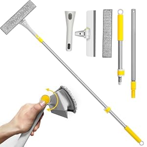 Jehonn SQ-07 Fensterabzieher Set mit Teleskopstange