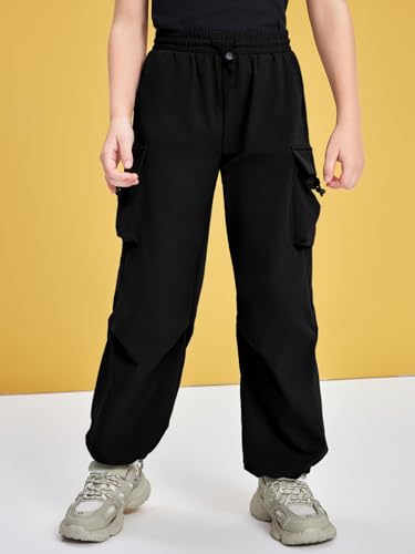 Haloumoning Boys Baggy Cargo Pants Casual Loose Fit Parachute Pant Fashion Harem Joggers with Pockets4