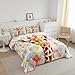 Feelyou Cute Giraffe Comforter Set Twin Size Kids Colorful Bubble Bedding Set Cartoon Style Comforter for Women Men Kawaii Animal Quilt Set 2Pcs