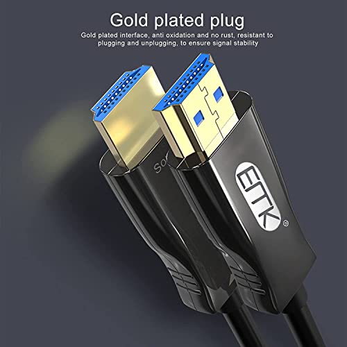 Image of EMK 8K 10 Meter HDMI 2.1 Fiber Optical Cable,10K Ultra High Speed HDMI Gen2 50m 48Gbps 4K,120Hz 8K,120Hz 10K,120Hz,eARC Dolby Vision Atmos HDR10 RTX 3080 /3090 PS5 Xbox Sony LG C9 /B9, (10M)