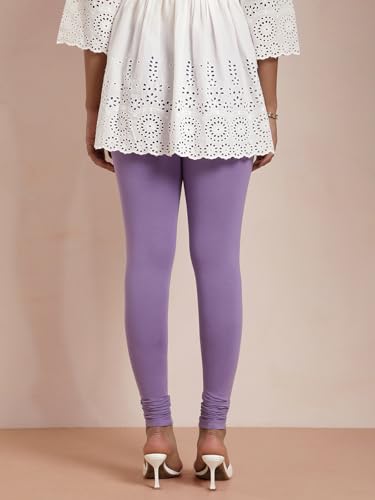 Image of TWIN BIRDS Tailored Cut and Classic Fit Super Stretchable Elastane Fabric Churidar Leggings for Women
