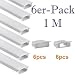 Produktbild LED Aluminium Profil 6er Pack LED Profil 1m inkl. Endkappen + Abdeckung Opal für LED Streifen & LED Bänder LED Eckprofil (PL8 Subra 6er Pack 1m)