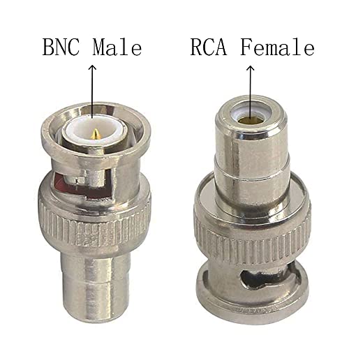 Ysruanh 6-Piece RCA to BNC Adapter Set - RCA Female to BNC Male Video Adapter Connection for CCTV Camera System - Image 6