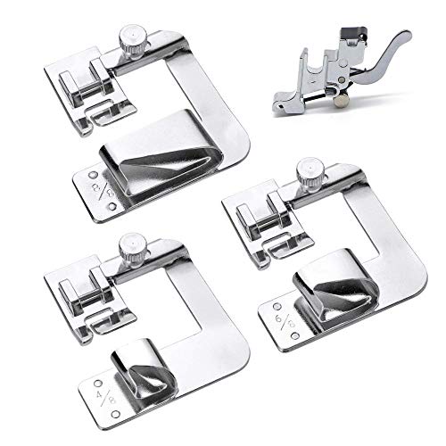 3 Sapatas Calcador Bainha E Barra 13mm 19mm 25mm Doméstica