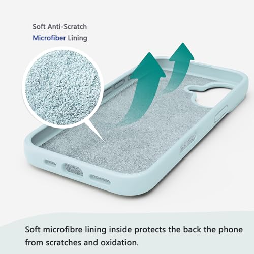 Image of iPhone 17 Case Silicone,Soft Microfiber Lining(Cloud Blue)