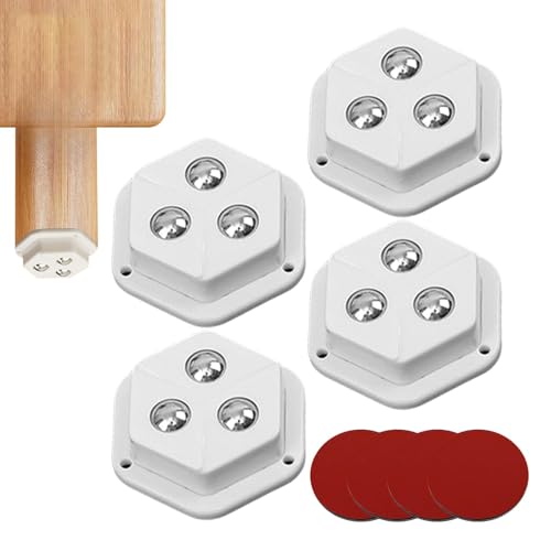 Ruedas adhesivas para muebles, rodillos adhesivos para aparatos | Juego de 4 poleas adhesivas, ruedas con rotación de 360 grados, rodillo giratorio liso para muebles pequeños