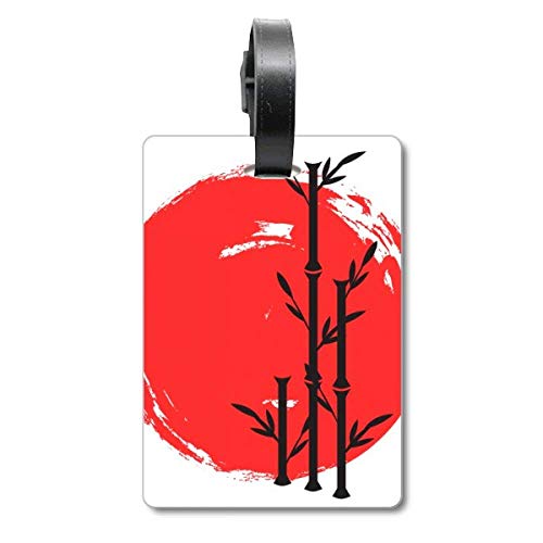 Étiquette de voyage japonaise rouge et noir accessoire de bagage
