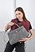 Base'ic Grey Suede Tote Bag - Vegan Grey Suede Purses for Women with Gold Hardware, Adjustable Belt, Magnetic Closure - Elegant Shoulder Bag Hobo Bag - Stylish Suede Purse - Work Bag, City Bag
