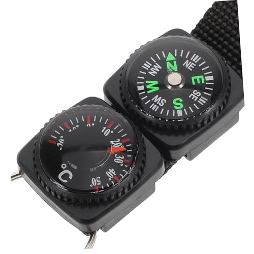 Brújula mini con termómetro y banda para reloj multifunción miniatura 4