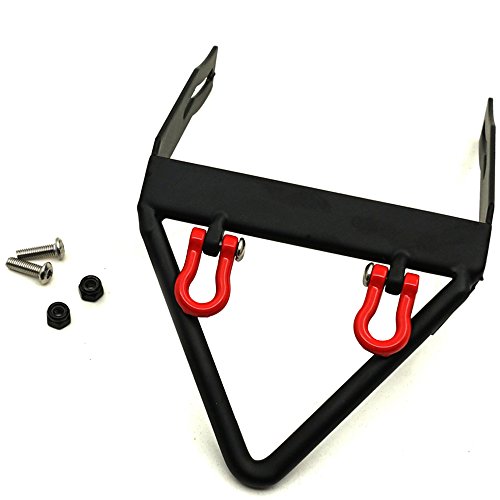 Steel Front Bumper With 2 Pcs Winch Mount Shackles For 1/10 Axial Scx10 Rc Model Crawler Car #A #TOP3