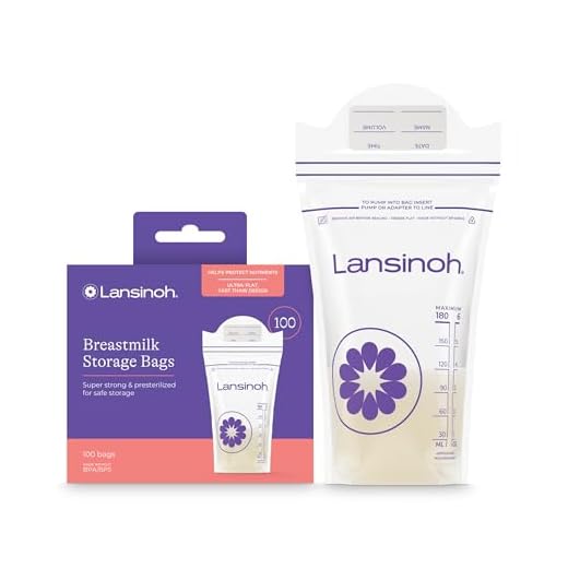 Lansinoh Breastmilk Storage Bags, 100 Count, Baby Essentials, Fast Freeze & Thaw Breast Milk Bags for Baby Bottle Feeding, Strength & Stretch, 6 Ounce