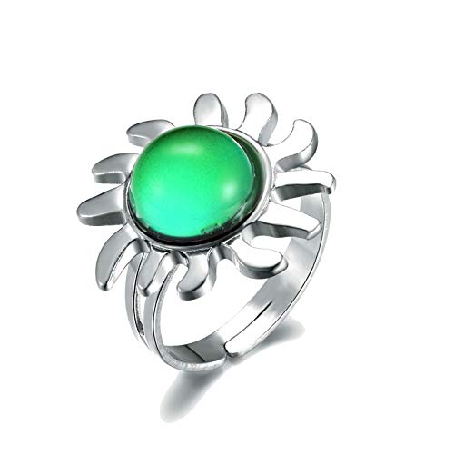 12pcsChristmas present Mixed Mood rings classic temperature change color mood ring lovers (Adjustable Size)2