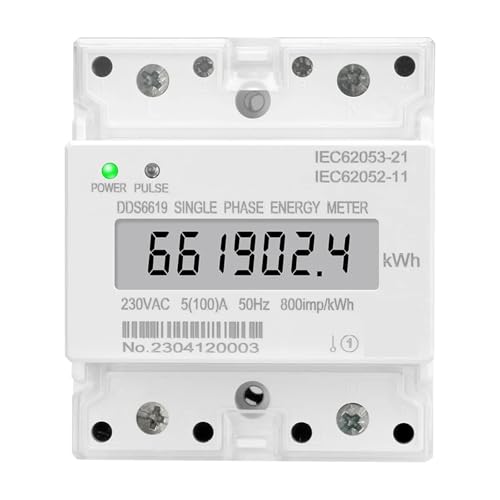 Compteur d'énergie Rail Din AC 220V 100A kWh pour tableau