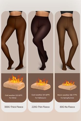 Image of Vertvie Fleece Lined Tights Women Winter Thermal Leggings Pack