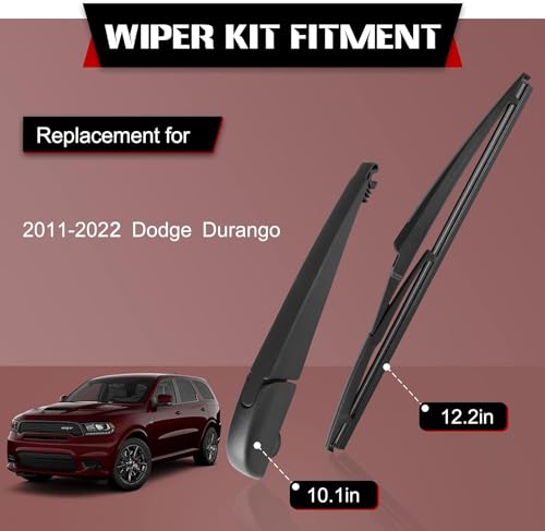 OTUAYAUTO Rear Windshield Wiper Replacement for 2011-2022 Dodge Durango, Back Wiper Blade Arm Cover Kits Accessories Assembly for Rear Window by OTUAYAUTO - Image 2