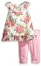 Nannette Baby Girls' Off White Floral Chiffon Bubble Dress with Capri
