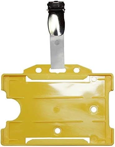 PCL Media ltd® Opaque Single Sided ID Card Badge Holder & Crocodile Strap Pocket Clip (Holders are Now Bio Degradable) Work ID Card Holder