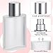 Tessco for you 6 Pcs 50ml / 1.7 Ounces Frosted Glass Bottle Perfume Atomizer refillable Spray Empty Perfume Dispenser Fine Mist Atomizer Cosmetic Container for Travel Men Women(Silver Gray)