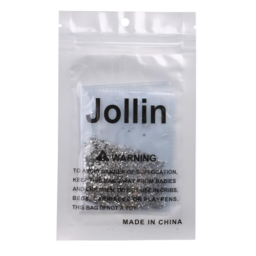 Image of Jollin Glue Fix Crystal Flatback Rhinestones Glass Diamantes Gems for Nail Art Crafts Decorations Clothes Shoes(ss5 2880pcs, Silver)
