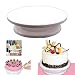 Produktbild valink DIY Kuchen Zuckerguss manuell drehbar Plattenspieler Turntable, Cupcake, Kuchen, Montage Werkzeug Kuchen Ständer für Home Küche Supplies, 28 cm Durchmesser, weiß