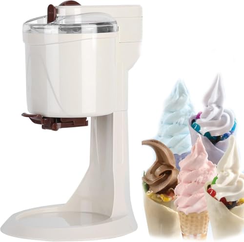 XUXIAO Soft Serve Ice Cream Maker, Helado Suave, Cucuruchos Profesional Sorbete y Yogur Congela en 30 Minutos, sin BPA