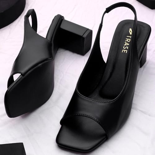 Image of TRASE Block Heels Sandals For Women, Anime Stylish & Comfortable Footwear