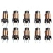 Adjustable High-Frequency Ferrite Core Inductor 12T, Plug-in Inductor Set 10pcs for Electronics, Inductance Range 0.6uH to 1.7uH, Ferrite Core 3.6mm x 8mm